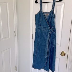 Madewell denim apron wrap dress - size 6